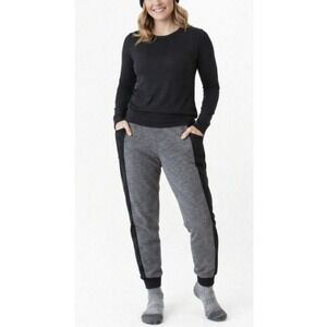 Brooks Women's Grey Heather Black Stripes Joyride DriLayer Running Jogger Size S